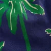 Cotton Linen Shorts Green Palm Trees Cotton Linen Shorts Green Palm Trees