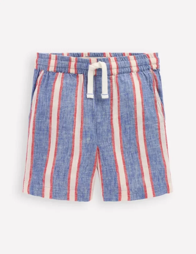 Cotton Linen Shorts Triple Stripe Cotton Linen Shorts Triple Stripe