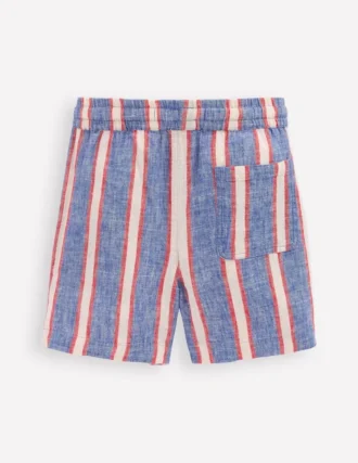 Cotton Linen Shorts Triple Stripe