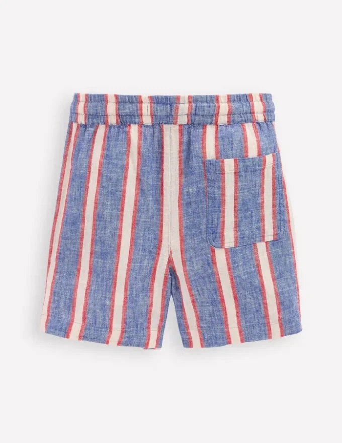Cotton Linen Shorts Triple Stripe Cotton Linen Shorts Triple Stripe