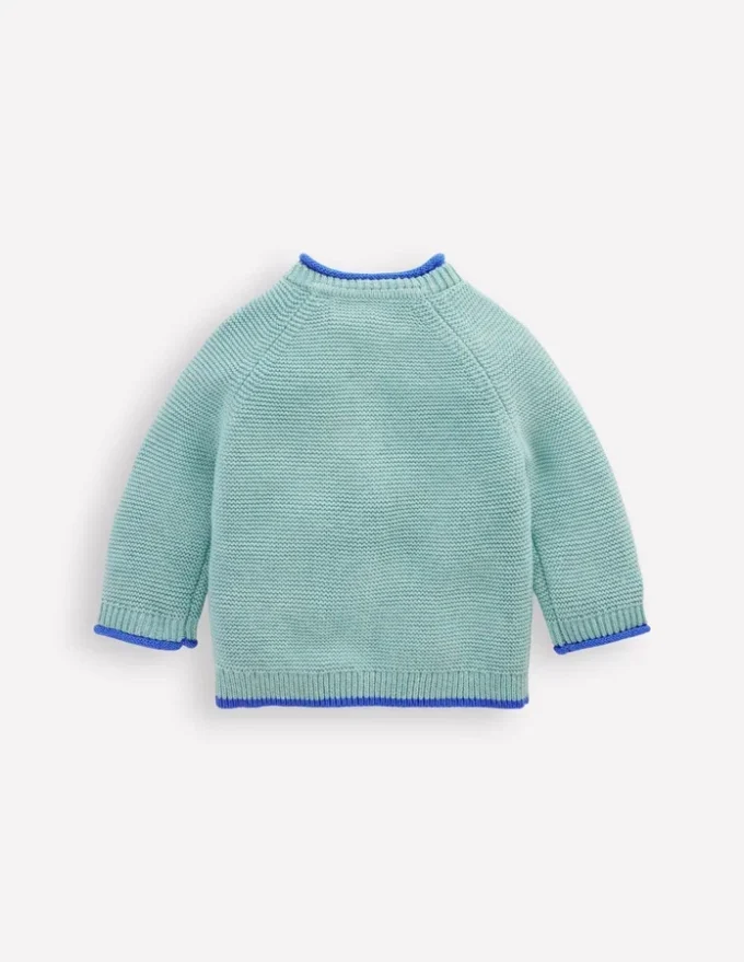 Cotton Logo Cardigan Aquifer Dippy Eggs