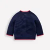 Cotton Logo Cardigan College Navy Construction Cotton Logo Cardigan College Navy Construction