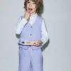 Cotton Oxford Waistcoat Blue Oxford