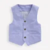 Cotton Oxford Waistcoat Blue Oxford