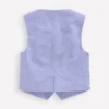 Cotton Oxford Waistcoat Blue Oxford