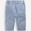 Cotton Pull-on Pants Blue and Ivory Stripe Cotton Pull-on Pants Blue and Ivory Stripe