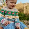 Cotton Pull-on Pants Blue and Ivory Stripe Cotton Pull-on Pants Blue and Ivory Stripe