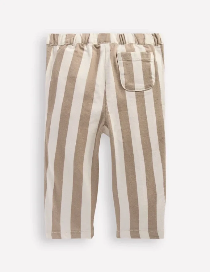 Cotton Pull-on Pants Neutral Stripe Cotton Pull-on Pants Neutral Stripe