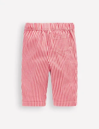 Cotton Pull-on Pants Red Stripe