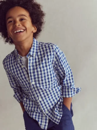 Cotton Shirt Blue Gingham