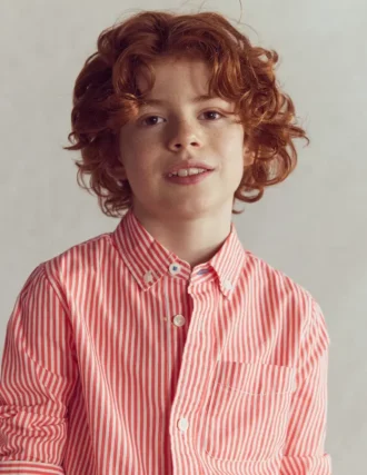 Cotton Shirt Red Ticking