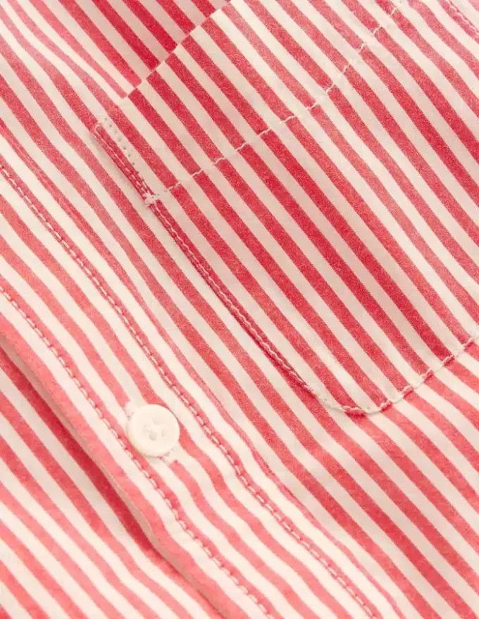 Cotton Shirt Red Ticking