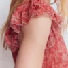 Crinkle Chiffon Maxi Dress Pink Paradise Gardens Crinkle Chiffon Maxi Dress Pink Paradise Gardens