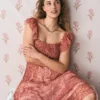 Crinkle Chiffon Maxi Dress Pink Paradise Gardens Crinkle Chiffon Maxi Dress Pink Paradise Gardens