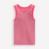 Crochet Trim Ribbed Vest Pink Haze Crochet Trim Ribbed Vest Pink Haze