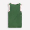 Crochet Trim Ribbed Vest Willow Green Crochet Trim Ribbed Vest Willow Green