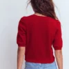 Cropped Cashmere Cardigan Ash Red Cropped Cashmere Cardigan Ash Red