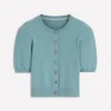 Cropped Cashmere Cardigan Misty Blue Cropped Cashmere Cardigan Misty Blue