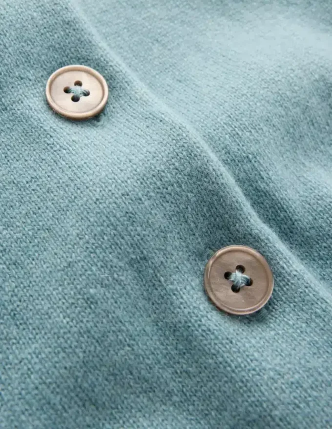 Cropped Cashmere Cardigan Misty Blue Cropped Cashmere Cardigan Misty Blue