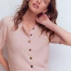 Cropped Cashmere Cardigan Pale Pink Cropped Cashmere Cardigan Pale Pink