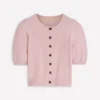 Cropped Cashmere Cardigan Pale Pink Cropped Cashmere Cardigan Pale Pink