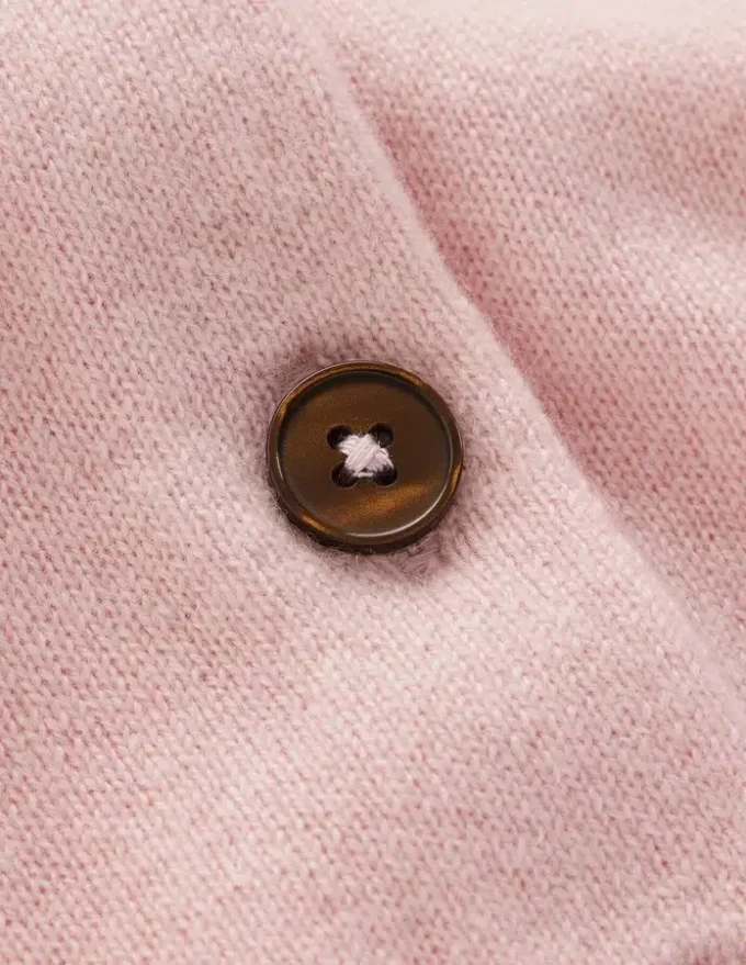 Cropped Cashmere Cardigan Pale Pink Cropped Cashmere Cardigan Pale Pink