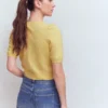 Cropped Cashmere Cardigan Sandstone Yellow Cropped Cashmere Cardigan Sandstone Yellow