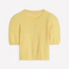 Cropped Cashmere Cardigan Sandstone Yellow Cropped Cashmere Cardigan Sandstone Yellow
