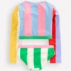 Cropped Rash Vest Set Multi Hotchpotch Stripe