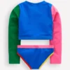 Cropped Rash Vest Set Rainbow Sunray