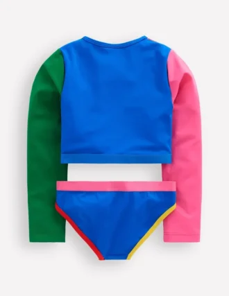 Cropped Rash Vest Set Rainbow Sunray