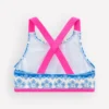 Cross-back Bikini Top Azure Blue Woodblock Cross-back Bikini Top Azure Blue Woodblock