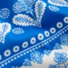 Cross-back Bikini Top Azure Blue Woodblock Cross-back Bikini Top Azure Blue Woodblock