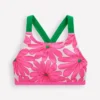 Cross-back Bikini Top Festival Pink Daisy