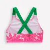 Cross-back Bikini Top Festival Pink Daisy