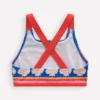 Cross-back Bikini Top Multi Sea Shell Stripe Cross-back Bikini Top Multi Sea Shell Stripe