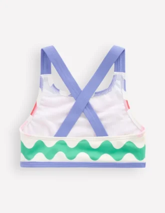 Cross-back Bikini Top Multi Wave