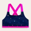 Cross-back Bikini Top Rainbow Foil Confetti Spot