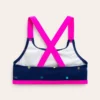 Cross-back Bikini Top Rainbow Foil Confetti Spot