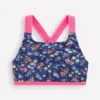 Cross-back Bikini Top Sapphire Blue Meadow Floral Cross-back Bikini Top Sapphire Blue Meadow Floral