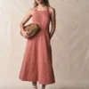 Cross Back Broderie Midi Dress Vintage Rose Broderie Cross Back Broderie Midi Dress Vintage Rose Broderie