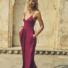 Cross Back Jersey Dress Beet Red Cross Back Jersey Dress Beet Red