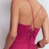 Cross Back Jersey Dress Beet Red Cross Back Jersey Dress Beet Red