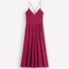 Cross Back Jersey Dress Beet Red Cross Back Jersey Dress Beet Red