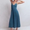 Cross Back Jersey Dress Tourmaline Blue Cross Back Jersey Dress Tourmaline Blue