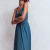 Cross Back Jersey Dress Tourmaline Blue Cross Back Jersey Dress Tourmaline Blue
