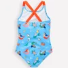 Cross-Back Printed Swimsuit Cabana Blue Mermaids