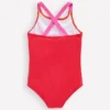 Cross-Back Printed Swimsuit Cinnamon Red Sixties Sunrise