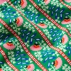 Cross-Back Printed Swimsuit Green Floral Vine