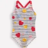Cross-Back Printed Swimsuit Multi Celestial Stripe